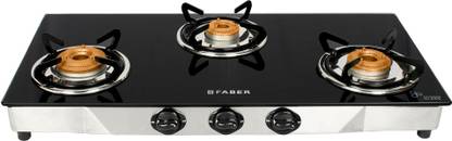 FABER Jumbo 3BB SS Glass Manual Gas Stove