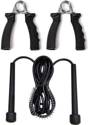 VICTORY Jumping Skipping Rope and Hand Grip for Training, Exercise and Gym #man,woman# Fitness Accessory Kit Kit