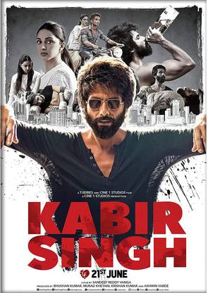 Shahid Kapoor Kabir Singh Movie Poster (Paper, Multicolour, 12 X 18 Inches) Paper Print