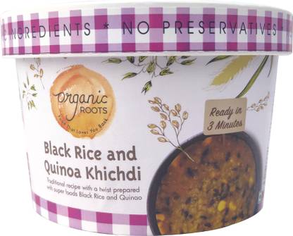 organic roots Black Rice & Quinoa Khichdi | Superfood | Instant Khichdi | Healthy Snacks | Ready to Eat Meal | No MSG, No Preservatives | Full Meal - 40gm