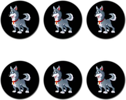 VPRINT QUALITY emoji glass dome fridge magnet Fridge Magnet Pack of 6