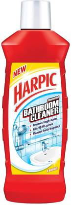 Harpic Disinfectant Bathroom Cleaner (200ml, Pack of 48) Lemon