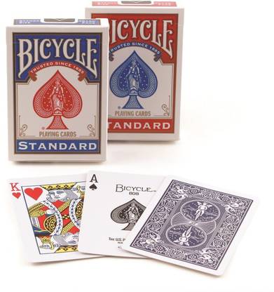 A SARKAR MAGIC WORLD Bicycle Playing Card Deck (Set of 2) Red & Blue 2 Magic Tricks