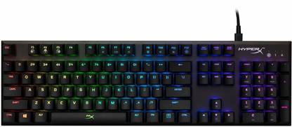HyperX Alloy FPS RGB Mechanical Gaming Keyboard - Speed Silver, RGB LED Wired USB Standard Gaming Keyboard Compatible with Desktop, Laptop, Mac
