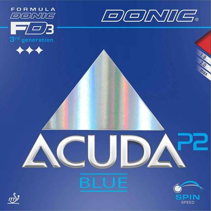 DONIC Acuda Blue P2 Max Table Tennis Rubber (Red) 11.3 mm Table Tennis Rubber