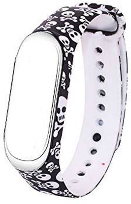 J Skull Print Strap Compatible With Band 3 /4 Design _01 Smart Band Strap