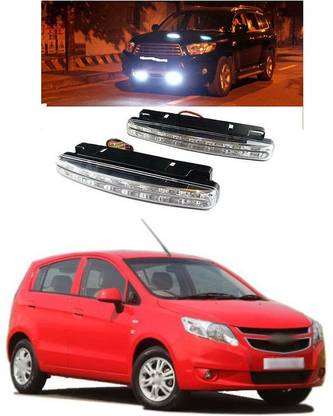PECUNIA Super 6000K White 8 LED Car DRL Day Time Running Lights C41 Car Fancy Lights