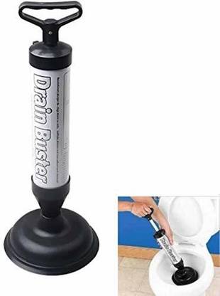 HomeAndFlair High Pressure Drain Buster Toilet Plug Sink Plunger Tool Pump Toilet Plunger