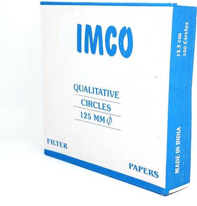 THE LABWORLD Filter paper round sheets pack of 100 dia 12.5cm for laboratory use in scientific experiments for schools or laboratory activities Filter Paper