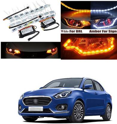 XZRTZ Daytime 16 LED Crystal Sequential DRL Running White with Yellow Turn Signal Light C141 Car Fancy Lights