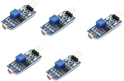 Ihc Generic LDR-5 5Pcs Ldr Module Lm393 Optical Photosensitive Ldr Light Sensor Module for Arduino Dc 3 5V(PACK OF 05) Electronic Components Electronic Hobby Kit