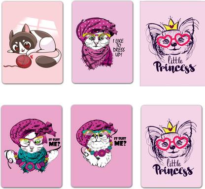 VPRINT QUALITY fridge magnet cat Fridge Magnet Pack of 6