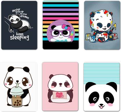 VPRINT QUALITY fridge magnets stylish panda Fridge Magnet Pack of 6