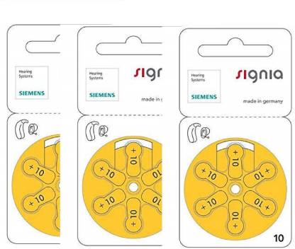 Signia Hearing Aid Battery Size 10, Pack Of 18 Batteries HearingAidBattery-10no-18Battery Stethoscope Case