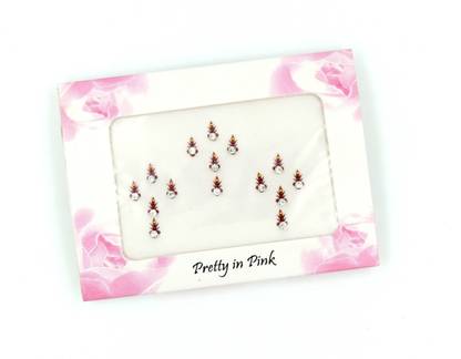 Maskey Gorgeous Looks Abstract in Grass Design Diamond & Stone Studded Premium Forehead Multicolor Bindis