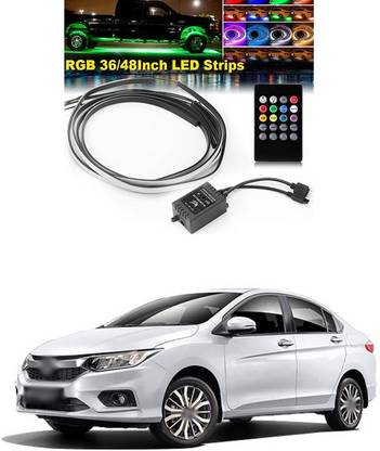 PRTEK  Under Car Tube Underglow Underbody System Neon Light Kit LED RGB Strip 7 Color LED Strip Under Car Tube underglow Underbody System Neon Lights Kit M10 Car Fancy Lights