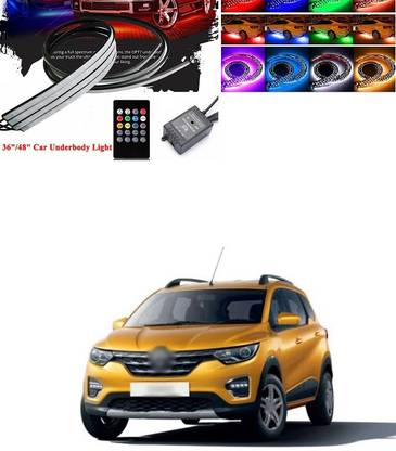 PRTEK  Under Car Tube Underglow Underbody System Neon Light Kit LED RGB Strip 7 Color LED Strip Under Car Tube underglow Underbody System Neon Lights Kit A199 Car Fancy Lights