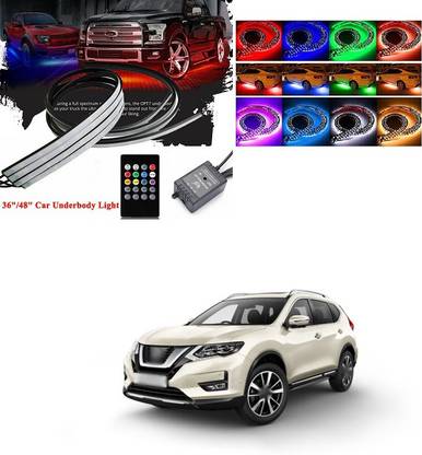PRTEK  Under Car Tube Underglow Underbody System Neon Light Kit LED RGB Strip 7 Color LED Strip Under Car Tube underglow Underbody System Neon Lights Kit A188 Car Fancy Lights