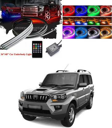 PRTEK  Under Car Tube Underglow Underbody System Neon Light Kit LED RGB Strip 7 Color LED Strip Under Car Tube underglow Underbody System Neon Lights Kit A111 Car Fancy Lights