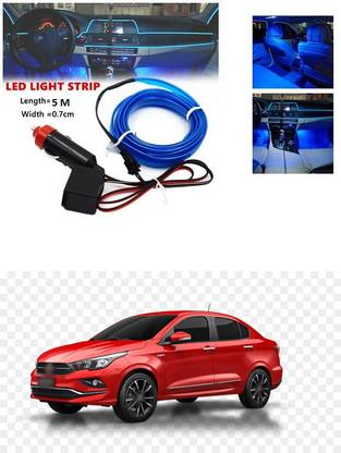 PRTEK EL Wire Car Interior Light Ambient Neon Light For All Car Models With Adapter RG53 Car Fancy Lights