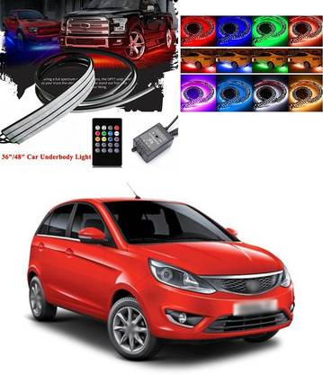 PRTEK  Under Car Tube Underglow Underbody System Neon Light Kit LED RGB Strip 7 Color LED Strip Under Car Tube underglow Underbody System Neon Lights Kit A211 Car Fancy Lights