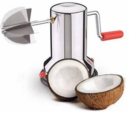 Clovva Stainless Steel Coconut Scraper Vacuum Base Kitchen Tools (Sliver) Coconut Slicer