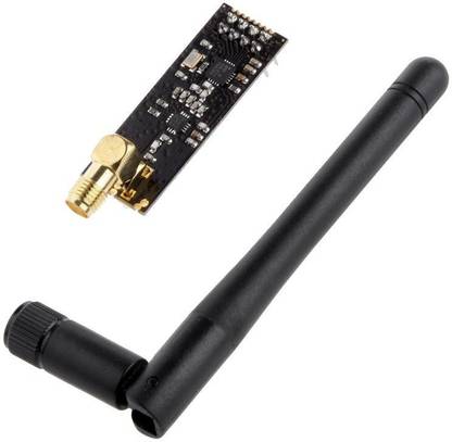 gobagee 2.4g Nrf24l01 + Pa + Lna Sma Antenna Wireless Transceiver Multi-channel Power Amplifier Communication Module, 1000 M, Black Electronic Components Electronic Hobby Kit