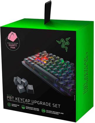 Razer PBT Keycap Upgrade Set - Quartz Pink - FRML Packaging Desktop Keyboard Replacement Key