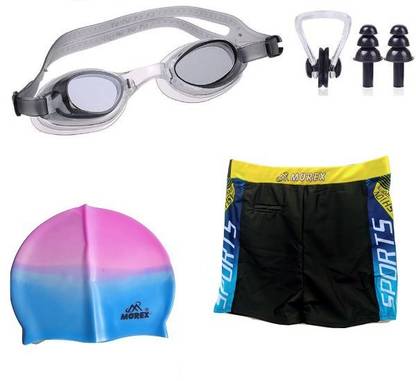 Morex Swimming Cap , Goggles , Trunks ,Earplugs & Nose Clip Size-XL CB-513 Swimming Kit