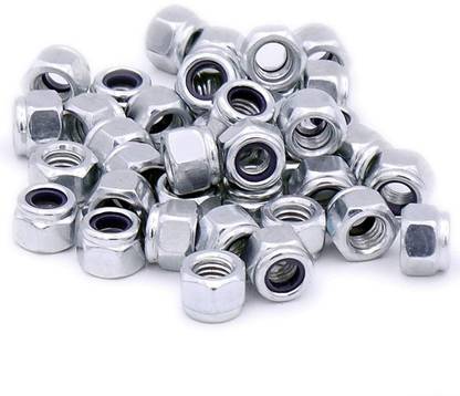 RPI SHOP Nut M10 Thread Locking Nylon Insert Lock Nut Quantity 25 Pcs
