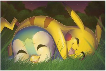 Pokemon Pikachu Cartoon Poster | Decorative Poster | Poster For Room | High Resolution Paper Print