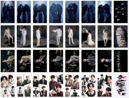 BTS Map of the Soul: 7 (A) Photo Postcard Lomo Cards (Set of 32) with 5 Photo Clips and 1 String Fine Art Print