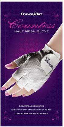 Countess Powerbilt Half-Finger Golf Glove - Ladies LH Golf Gloves