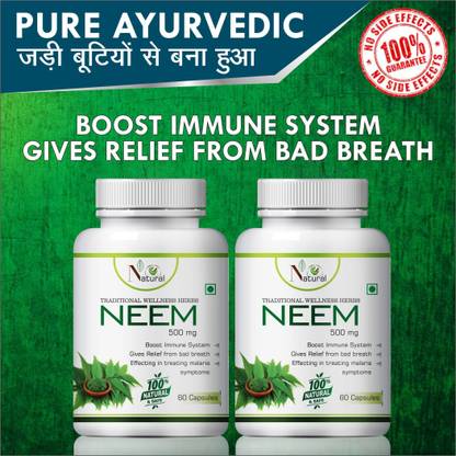 NATURAL Neem For Increase Blood Circulation Capsules 100% Ayurvedic