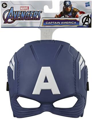 MARVEL Captain America Hero Mask Toys, Classic Design, Inspired By Avengers Endgame, For Kids Ages 5 and Up