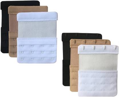 Glamoras 6 Pcs Bra 4 Hook Strap Extender With Elastic Hook Extender
