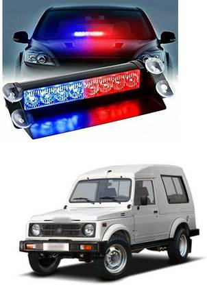 PECUNIA 8LED Red/Blue Dash Warning Emergency Flashing Light Car Truck Strobe Lamp US135 Car Fancy Lights