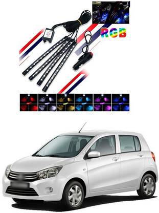PECUNIA LED 48 DC 12V Multicolour Music Car Strip Atmosphere Lamp Light For Car Interior Under Dash Lighting Kit with Sound Active Function and Wireless Remote Control X163 Car Fancy Lights