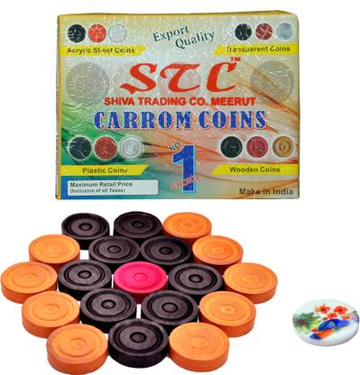 STC Wooden Top Grade Carrom Coins Carrom Pawns