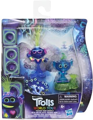 Trolls World Tour Movie Inspired Techno Reef Bobble with 2 Figures, 1 with Bobble Action Plus Base, Toy