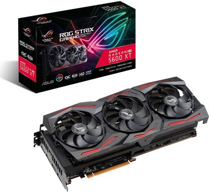 ASUS ROG-STRIX-RX5600XT-O6G-GAMING GDDR6 6 GB AMD/ATI Chipset 192 bit 1770 MHz Graphics Card
