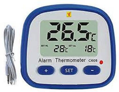 Lab Junction LJ-1496 Fridge Thermometer,Digital Fridge Thermometer Indoor/Outdoor Temperature Mode LJ-1496 as per Quality Standards Instant Read Thermocouple Kitchen Thermometer