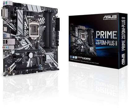 ASUS PRIME-Z370M-PLUS-II LGA1151Socket ATX Intel Z370 Chipset DDR4 Motherboard for Desktop