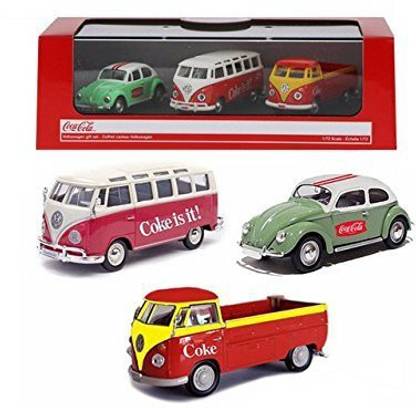 Motor city classics Motorcity Classics 458385 Volkswagen Coca Cola 3 Piece Gift Set 1 72 Diecast Car Models