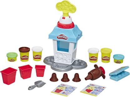 PLAY-DOH Kitchen Creations Popcorn Party Play Food Set with 6 Non-Toxic Doh Cans