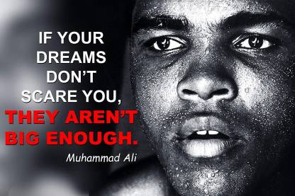 Love Street - Muhammad Ali Motivational Inspirational Quotes Poster Boxing Print-4 Fine Art Print
