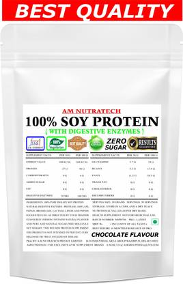 A M NUTRATECH 100% Soy Protein Isolate ( Chocolate Flavour ) Protein Shake