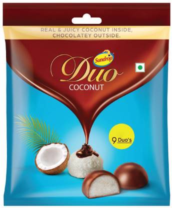 Sundrop Duo- Coconut filled Chocolate, 6 Pralines Bars