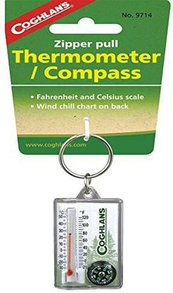 Coghlans 9714 Zipper Pull Thermometer and Compass [CAT_7419] Compass