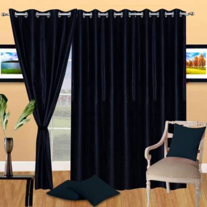 DEHATI STORE 213 cm (7 ft) Polyester Door Curtain (Pack Of 3)